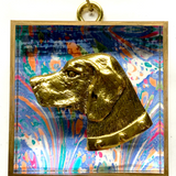 Acrylic Frame with Stately Dog / Slight Imperfections