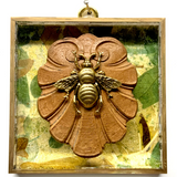 Acrylic Frame with Grande Bee on Mulberry Paper / Slight Imperfections