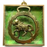 Acrylic Frame with Horse Brass / Slight Imperfections