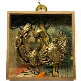 Acrylic Frame with Swan / Slight Imperfections