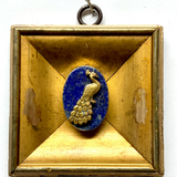 Gilt Frame with Peacock on Lapis