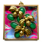Acrylic Frame with Deco Bees on Brooches / Slight Imperfections