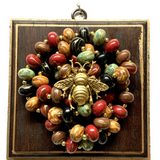 Wooden Frame with Grande Bee on Beads
