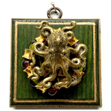 Painted Frame with Octopus on Beads