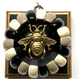 Bourbon Barrel Frame with Grande Bee on Acrylic Dome / Slight Imperfections