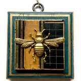 Blue Waxed Frame with Italian Bee