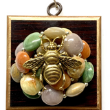 Wooden Frame with Grande Bee on Beads