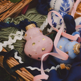 Mary Frances Carter Bauble: Museum Sky in Pink with 22K Gold Stars