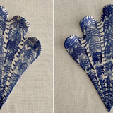 Shell-f Sconces Pair Blue Shellegance Shells with Sugared Almond Brackets