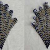 Shell-f Sconces Pair Blue/Brown Shellegance Shells with Sugared Almond Brackets