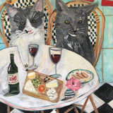 Paris Cafe Cats Greeting Card