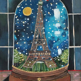 Paris Holiday Snow Globe Greeting Card