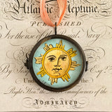 Clarus Sun ~ Lg. Art Locket Vintage Ornament Handmade (Copy)