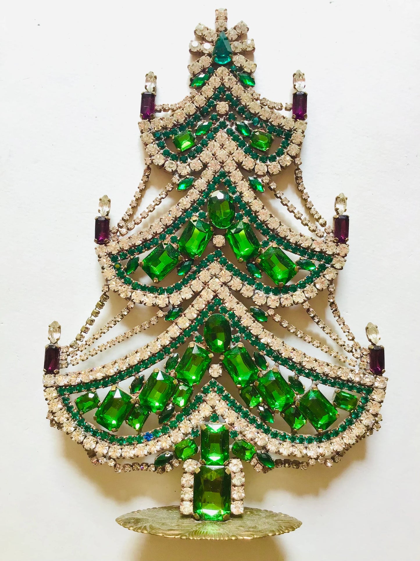 Czech Rhinestone Christmas Tree