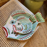 Portofino Green Fish Platter - Small