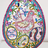 An XL Czech Rhinestone Egg with Hen