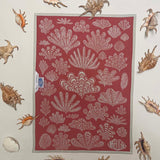 Red Shell Cabinet Jacquard Tea Towel