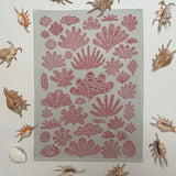 Red Shell Cabinet Jacquard Tea Towel