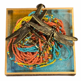Acrylic Frame with Dragonflies and Beads
