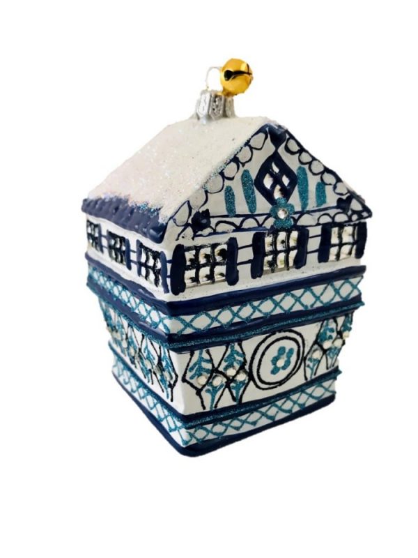 Blue & White Delft House Ornament