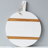 Mod White Charcuterie Board ~ Medium Round