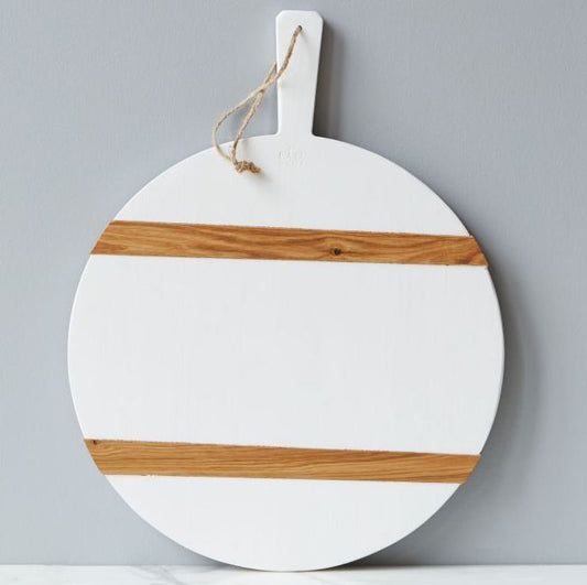 Mod White Charcuterie Board ~ Medium Round