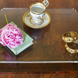 Acrylic Tray with Brass Handles